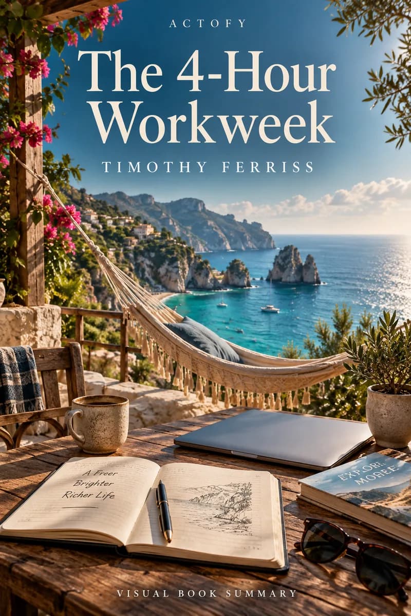 Illustrated poster for The 4-Hour Workweek