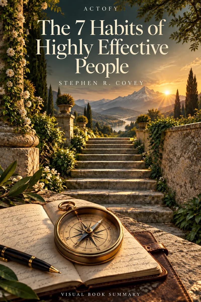 Illustrated poster for The 7 Habits
